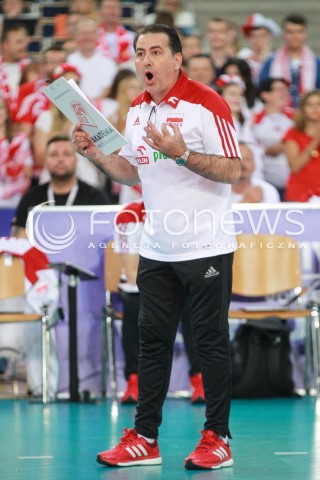  18.06.2017 LODZ <br />SIATKOWKA MEZCZYZN <br />LIGA SWIATOWA 2017 <br />FIVB VOLLEYBALL WORLD LEAGUE 2017 <br />MECZ POLSKA - IRAN ( Poland - USA ) <br />N/Z FERDINANDO DE GIORGI - I TRENER ( HEAD COACH ) SYLWETKA <br /> 