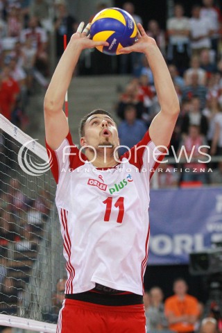  18.06.2017 LODZ <br />SIATKOWKA MEZCZYZN <br />LIGA SWIATOWA 2017 <br />FIVB VOLLEYBALL WORLD LEAGUE 2017 <br />MECZ POLSKA - IRAN ( Poland - USA ) <br />N/Z FABIAN DRZYZGA SYLWETKA <br /> 