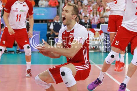  18.06.2017 LODZ <br />SIATKOWKA MEZCZYZN <br />LIGA SWIATOWA 2017 <br />FIVB VOLLEYBALL WORLD LEAGUE 2017 <br />MECZ POLSKA - IRAN ( Poland - USA ) <br />N/Z PAWEL ZATORSKI SYLWETKA RADOSC EMOCJE <br /> 