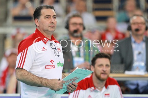  18.06.2017 LODZ <br />
SIATKOWKA MEZCZYZN <br />
LIGA SWIATOWA 2017 <br />
FIVB VOLLEYBALL WORLD LEAGUE 2017 <br />
MECZ POLSKA - IRAN ( Poland - USA ) <br />
N/Z FERDINANDO DE GIORGI - I TRENER ( HEAD COACH ) SYLWETKA <br />
 