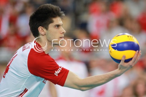  18.06.2017 LODZ <br />
SIATKOWKA MEZCZYZN <br />
LIGA SWIATOWA 2017 <br />
FIVB VOLLEYBALL WORLD LEAGUE 2017 <br />
MECZ POLSKA - IRAN ( Poland - USA ) <br />
N/Z ALEKSANDER SLIWKA SYLWETKA <br />
 