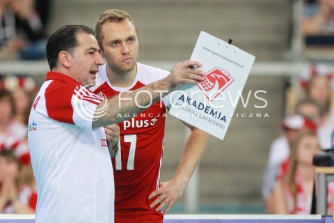  18.06.2017 LODZ <br />
SIATKOWKA MEZCZYZN <br />
LIGA SWIATOWA 2017 <br />
FIVB VOLLEYBALL WORLD LEAGUE 2017 <br />
MECZ POLSKA - IRAN ( Poland - USA ) <br />
N/Z FERDINANDO DE GIORGI - I TRENER ( HEAD COACH ) PAWEL ZATORSKI <br />
 