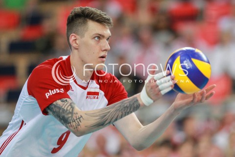  18.06.2017 LODZ <br />
SIATKOWKA MEZCZYZN <br />
LIGA SWIATOWA 2017 <br />
FIVB VOLLEYBALL WORLD LEAGUE 2017 <br />
MECZ POLSKA - IRAN ( Poland - USA ) <br />
N/Z BARTLOMIEJ LEMANSKI SYLWETKA <br />
 