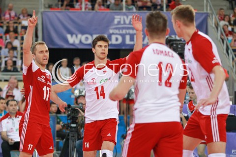  18.06.2017 LODZ <br />
SIATKOWKA MEZCZYZN <br />
LIGA SWIATOWA 2017 <br />
FIVB VOLLEYBALL WORLD LEAGUE 2017 <br />
MECZ POLSKA - IRAN ( Poland - USA ) <br />
N/Z PAWEL ZATORSKI ALEKSANDER SLIWKA RADOSC EMOCJE <br />
 