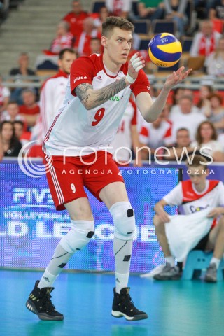  18.06.2017 LODZ <br />SIATKOWKA MEZCZYZN <br />LIGA SWIATOWA 2017 <br />FIVB VOLLEYBALL WORLD LEAGUE 2017 <br />MECZ POLSKA - IRAN ( Poland - USA ) <br />N/Z BARTLOMIEJ LEMANSKI SYLWETKA <br /> 