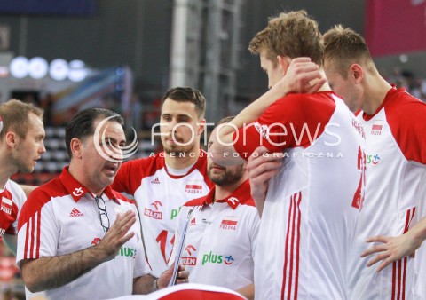 18.06.2017 LODZ <br />SIATKOWKA MEZCZYZN <br />LIGA SWIATOWA 2017 <br />FIVB VOLLEYBALL WORLD LEAGUE 2017 <br />MECZ POLSKA - IRAN ( Poland - USA ) <br />N/Z FERDINANDO DE GIORGI - I TRENER ( HEAD COACH ) FABIAN DRZYZGA <br /> 