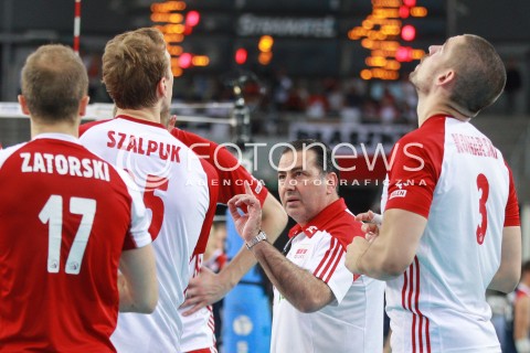  18.06.2017 LODZ <br />SIATKOWKA MEZCZYZN <br />LIGA SWIATOWA 2017 <br />FIVB VOLLEYBALL WORLD LEAGUE 2017 <br />MECZ POLSKA - IRAN ( Poland - USA ) <br />N/Z FERDINANDO DE GIORGI - I TRENER ( HEAD COACH ) ARTUR SZALPUK <br /> 