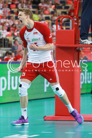  18.06.2017 LODZ <br />
SIATKOWKA MEZCZYZN <br />
LIGA SWIATOWA 2017 <br />
FIVB VOLLEYBALL WORLD LEAGUE 2017 <br />
MECZ POLSKA - IRAN ( Poland - USA ) <br />
N/Z ARTUR SZALPUK RADOSC EMOCJE SYLWETKA <br />
 