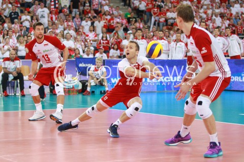  18.06.2017 LODZ <br />
SIATKOWKA MEZCZYZN <br />
LIGA SWIATOWA 2017 <br />
FIVB VOLLEYBALL WORLD LEAGUE 2017 <br />
MECZ POLSKA - IRAN ( Poland - USA ) <br />
N/Z PAWEL ZATORSKI MICHAL KUBIAK <br />
 