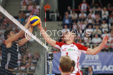  18.06.2017 LODZ <br />
SIATKOWKA MEZCZYZN <br />
LIGA SWIATOWA 2017 <br />
FIVB VOLLEYBALL WORLD LEAGUE 2017 <br />
MECZ POLSKA - IRAN ( Poland - USA ) <br />
N/Z DAWID KONARSKI TAYLOR SANDER <br />
 