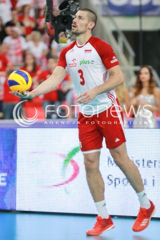  18.06.2017 LODZ <br />
SIATKOWKA MEZCZYZN <br />
LIGA SWIATOWA 2017 <br />
FIVB VOLLEYBALL WORLD LEAGUE 2017 <br />
MECZ POLSKA - IRAN ( Poland - USA ) <br />
N/Z DAWID KONARSKI SYLWETKA <br />
 
