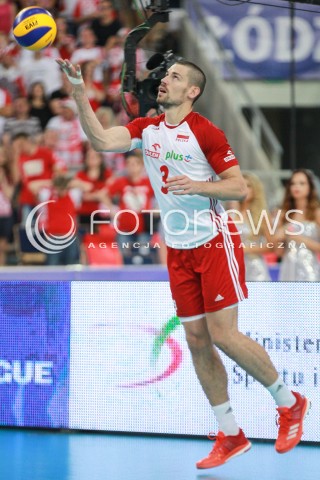  18.06.2017 LODZ <br />
SIATKOWKA MEZCZYZN <br />
LIGA SWIATOWA 2017 <br />
FIVB VOLLEYBALL WORLD LEAGUE 2017 <br />
MECZ POLSKA - IRAN ( Poland - USA ) <br />
N/Z DAWID KONARSKI SYLWETKA <br />
 