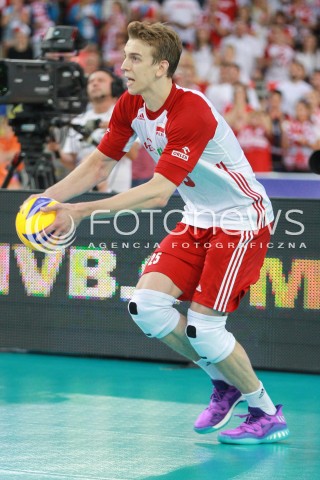  18.06.2017 LODZ <br />
SIATKOWKA MEZCZYZN <br />
LIGA SWIATOWA 2017 <br />
FIVB VOLLEYBALL WORLD LEAGUE 2017 <br />
MECZ POLSKA - IRAN ( Poland - USA ) <br />
N/Z ARTUR SZALPUK SYLWETKA <br />
 