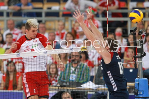  18.06.2017 LODZ <br />
SIATKOWKA MEZCZYZN <br />
LIGA SWIATOWA 2017 <br />
FIVB VOLLEYBALL WORLD LEAGUE 2017 <br />
MECZ POLSKA - IRAN ( Poland - USA ) <br />
N/Z MACIEJ MUZAJ <br />
 