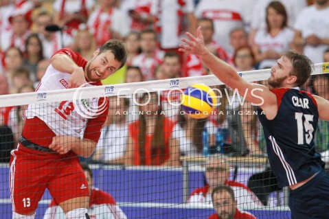  18.06.2017 LODZ <br />
SIATKOWKA MEZCZYZN <br />
LIGA SWIATOWA 2017 <br />
FIVB VOLLEYBALL WORLD LEAGUE 2017 <br />
MECZ POLSKA - IRAN ( Poland - USA ) <br />
N/Z MICHAL KUBIAK <br />
 