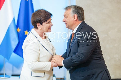 19.06.2017 WARSZAWA<br />SPOTKANIE PANSTW GRUPY WYSZEHRADZKIEJ ORAZ BENELUKSU<br />N/Z PREMIER BEATA SZYDLO VIKTOR ORBAN<br /> 