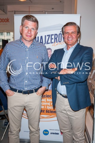  22.06.2017 WARSZAWA<br />PROMOCJA KSIAZKI CHAJZEROW DWOCH<br />N/Z FILIP CHAJZER ZYGMUNT CHAJZER<br /> 