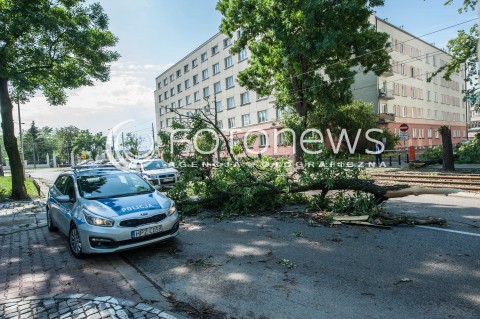 Efekty nawałnicy w Warszawie