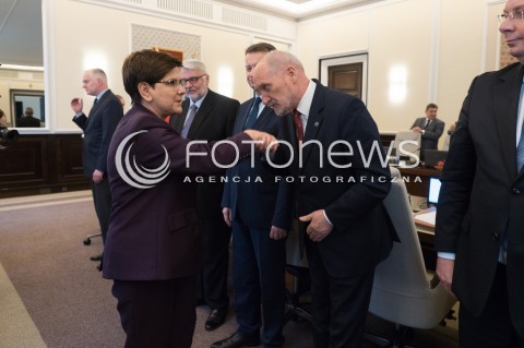  05.07.2017 WARSZAWA <br />POSIEDZENIE RADY MINISTROW <br />N/Z PREMIER BEATA SZYDLO WITOLD WASZCZYKOWSKI MARIUSZ BLASZCZAK ANTONI MACIEREWICZ<br /> 