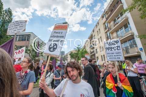 06.07.2017 WARSZAWA<br />MANIFESTACJA ANTY TRUMP<br />N/Z MANIFESTANCI<br /> 