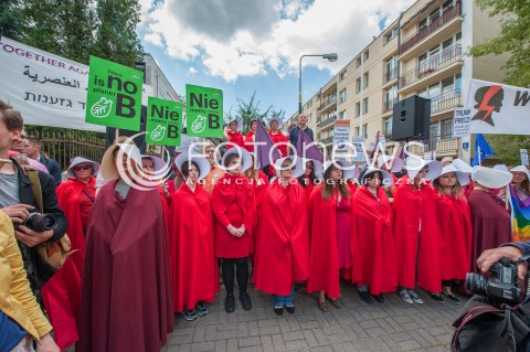  06.07.2017 WARSZAWA<br />MANIFESTACJA ANTY TRUMP<br />N/Z MANIFESTANCI<br /> 