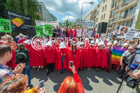  06.07.2017 WARSZAWA<br />MANIFESTACJA ANTY TRUMP<br />N/Z MANIFESTANCI<br /> 