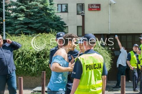  06.07.2017 WARSZAWA<br />MANIFESTACJA ANTY TRUMP<br />N/Z PROTESTUJACY<br /> 