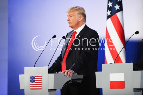  06.07.2017 WARSZAWA<br />SZCZYT INICJATYWY TROJMORZA<br />N/Z PREZYDENT USA DONALD JOHN TRUMP<br /> 