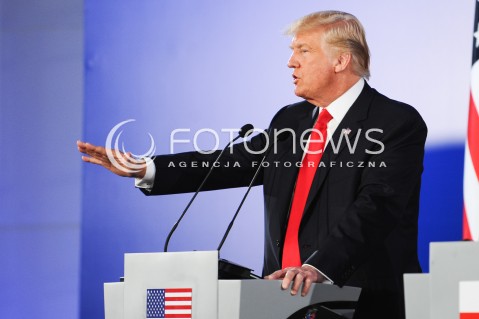  06.07.2017 WARSZAWA<br />SZCZYT INICJATYWY TROJMORZA<br />N/Z PREZYDENT USA DONALD JOHN TRUMP<br /> 