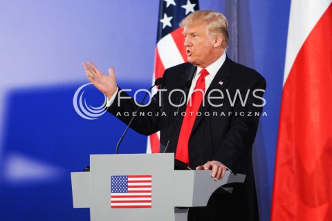  06.07.2017 WARSZAWA<br />SZCZYT INICJATYWY TROJMORZA<br />N/Z PREZYDENT USA DONALD JOHN TRUMP<br /> 