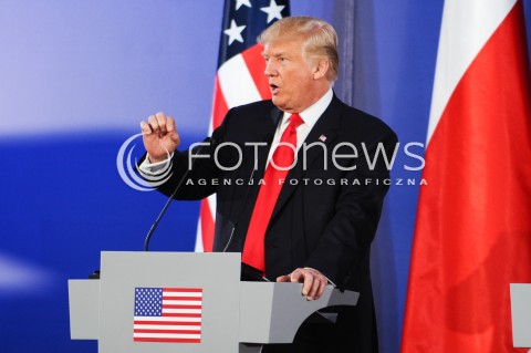  06.07.2017 WARSZAWA<br />SZCZYT INICJATYWY TROJMORZA<br />N/Z PREZYDENT USA DONALD JOHN TRUMP <br /> 