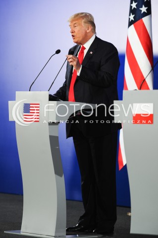  06.07.2017 WARSZAWA<br />SZCZYT INICJATYWY TROJMORZA<br />N/Z PREZYDENT USA DONALD JOHN TRUMP<br /> 