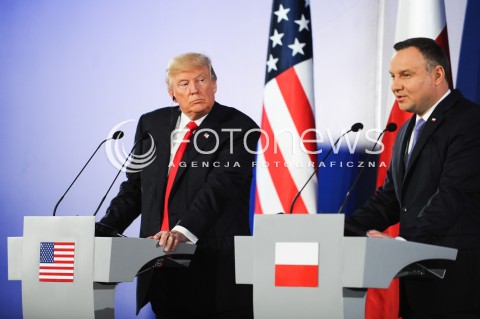  06.07.2017 WARSZAWA<br />SZCZYT INICJATYWY TROJMORZA<br />N/Z PREZYDENT USA DONALD JOHN TRUMP<br /> 