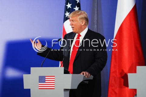  06.07.2017 WARSZAWA<br />SZCZYT INICJATYWY TROJMORZA<br />N/Z PREZYDENT USA DONALD JOHN TRUMP<br /> 