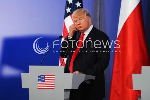  06.07.2017 WARSZAWA<br />SZCZYT INICJATYWY TROJMORZA<br />N/Z PREZYDENT USA DONALD JOHN TRUMP<br /> 