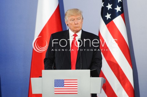  06.07.2017 WARSZAWA<br />SZCZYT INICJATYWY TROJMORZA<br />N/Z PREZYDENT USA DONALD JOHN TRUMP<br /> 