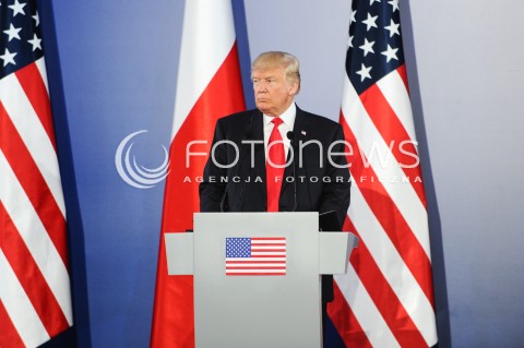  06.07.2017 WARSZAWA<br />SZCZYT INICJATYWY TROJMORZA<br />N/Z PREZYDENT USA DONALD JOHN TRUMP<br /> 