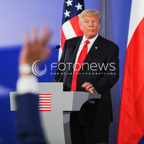  06.07.2017 WARSZAWA<br />SZCZYT INICJATYWY TROJMORZA<br />N/Z PREZYDENT USA DONALD JOHN TRUMP <br /> 
