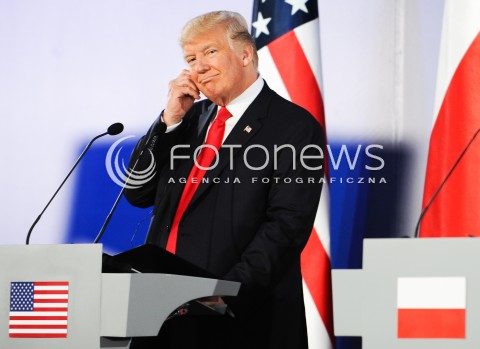  06.07.2017 WARSZAWA<br />SZCZYT INICJATYWY TROJMORZA<br />N/Z PREZYDENT USA DONALD JOHN TRUMP <br /> 