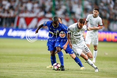  07.07.2017 WARSZAWA PILKA NOZNA <br />
FOOTBALL SUPERPUCHAR STADION LEGII<br />
MECZ LEGIA WARSZAWA - ARKA GDYNIA<br />
N/Z YANNICK SAMBEA KASPER HAMALAINEN <br />
 