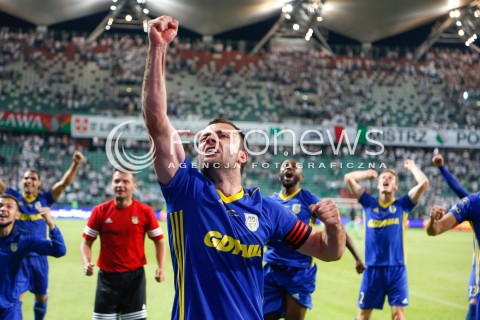  07.07.2017 WARSZAWA PILKA NOZNA <br />
FOOTBALL SUPERPUCHAR STADION LEGII<br />
MECZ LEGIA WARSZAWA - ARKA GDYNIA<br />
N/Z RADOSC DRUZYNY ARKA GDYNIA ZE ZDOBYCIA PUCHARU POLSKI<br />
 
