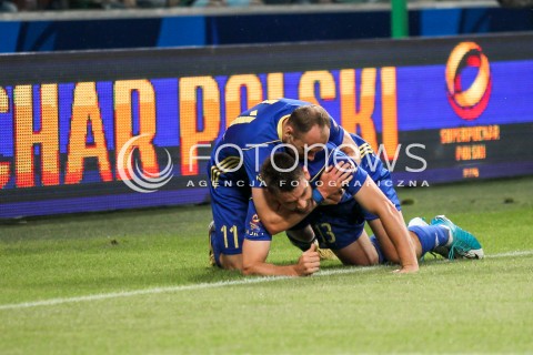  07.07.2017 WARSZAWA PILKA NOZNA <br />
FOOTBALL SUPERPUCHAR STADION LEGII<br />
MECZ LEGIA WARSZAWA - ARKA GDYNIA<br />
N/Z RADOSC DRUZYNY ARKA GDYNIA Z DOBYCIA PUCHARU POLSKI<br />
 