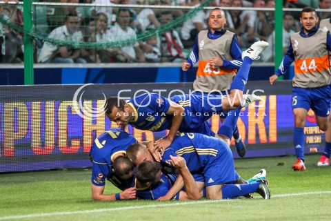  07.07.2017 WARSZAWA PILKA NOZNA <br />
FOOTBALL SUPERPUCHAR STADION LEGII<br />
MECZ LEGIA WARSZAWA - ARKA GDYNIA<br />
N/Z RADOSC DRUZYNY ARKA GDYNIA Z DOBYCIA PUCHARU POLSKI<br />
 