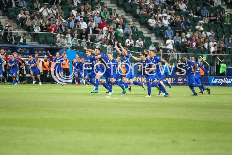  07.07.2017 WARSZAWA PILKA NOZNA <br />
FOOTBALL SUPERPUCHAR STADION LEGII<br />
MECZ LEGIA WARSZAWA - ARKA GDYNIA<br />
N/Z RADOSC DRUZYNY ARKA GDYNIA Z DOBYCIA PUCHARU POLSKI<br />
 