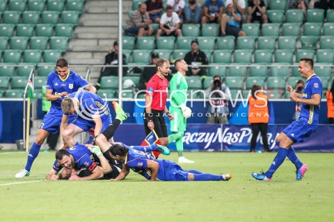 07.07.2017 WARSZAWA PILKA NOZNA <br />
FOOTBALL SUPERPUCHAR STADION LEGII<br />
MECZ LEGIA WARSZAWA - ARKA GDYNIA<br />
N/Z RADOSC DRUZYNY ARKA GDYNIA Z DOBYCIA PUCHARU POLSKI<br />
 