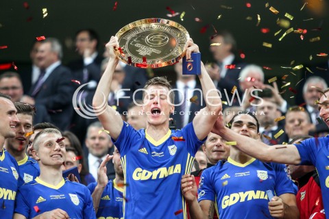 07.07.2017 WARSZAWA PILKA NOZNA <br />FOOTBALL SUPERPUCHAR STADION LEGII<br />MECZ LEGIA WARSZAWA - ARKA GDYNIA<br />N/Z RADOSC DRUZYNY ARKA GDYNIA Z DOBYCIA PUCHARU POLSKI<br /> 