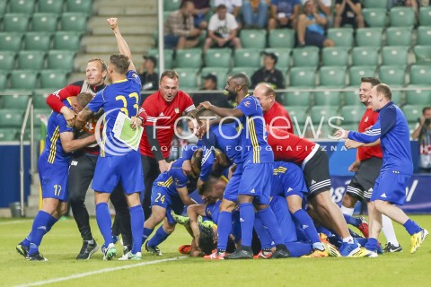  07.07.2017 WARSZAWA <br />
PILKA NOZNA FOOTBALL SUPERPUCHAR <br />
MECZ LEGIA WARSZAWA - ARKA GDYNIA <br />
N/Z RADOSC EMOCJE ZWYCIESTWO ARKA GDYNIA<br />
 