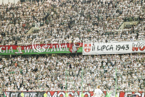  07.07.2017 WARSZAWA <br />
PILKA NOZNA FOOTBALL SUPERPUCHAR <br />
MECZ LEGIA WARSZAWA - ARKA GDYNIA <br />
N/Z KIBICE TRYBUNY DOPING EMOCJE ZYLETA<br />
 