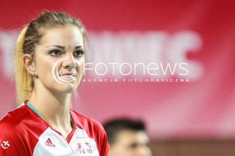  14.07.2017 OSTROWIEC SWIETOKRZYSKI <br />SIATKOWKA KOBIET <br />WORLD GRAND PRIX II DYWIZJI 2017 FIVB VOLLEYBALL <br />MECZ POLSKA - PERU ( POLAND - PERU ) <br />N/Z MALWINA SMARZEK SYLWETKA <br /> 
