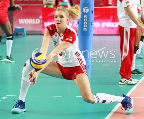  14.07.2017 OSTROWIEC SWIETOKRZYSKI <br />SIATKOWKA KOBIET <br />WORLD GRAND PRIX II DYWIZJI 2017 FIVB VOLLEYBALL <br />MECZ POLSKA - PERU ( POLAND - PERU ) <br />N/Z AGNIESZKA KAKOLEWSKA SYLWETKA <br /> 